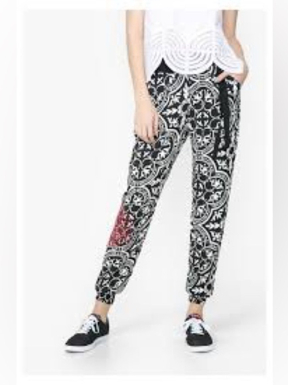 DESIGUAL embroidered harem pants!